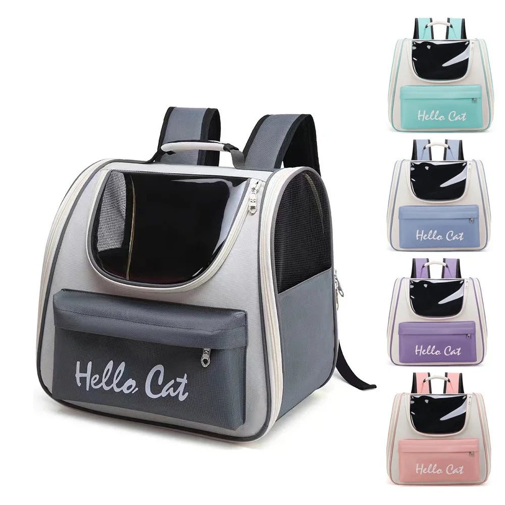🎒 Cat Carrier Backpack 🌟 Breathable Travel Bag with Transparent Window (0~5.5kg)