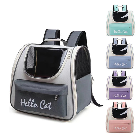 🎒 Cat Carrier Backpack 🌟 Breathable Travel Bag with Transparent Window (0~5.5kg)