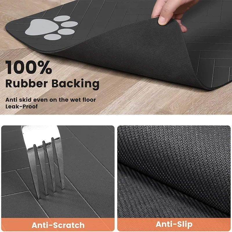 🍽️ Waterproof Pet Food Mat ✨ Non-Slip Placemat for Dogs & Cats