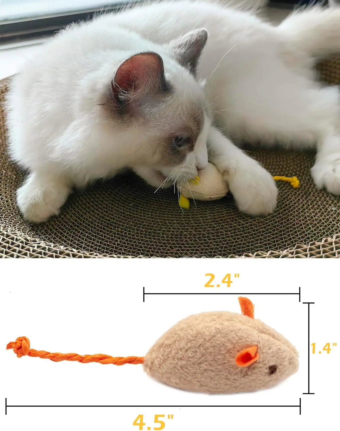 Catnip Mice Cat Toys – Rattle Interactive Play Set
