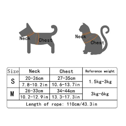 🐾 Adjustable Pet Harness Vest – Breathable Leash for Small Dogs & Cats 🐶