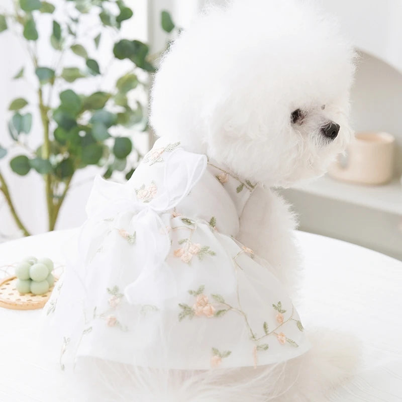 🌞 Sunflower Summer Dog Dress 🌻 Cute Mesh Princess Skirt for Small Dogs & Cats