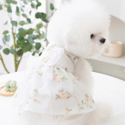 🌞 Sunflower Summer Dog Dress 🌻 Cute Mesh Princess Skirt for Small Dogs & Cats