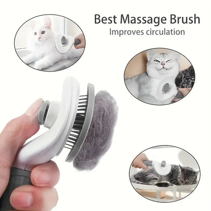 🐾 One-Click Pet Hair Removal Brush | Effortless Grooming for Dogs & Cats 🐾