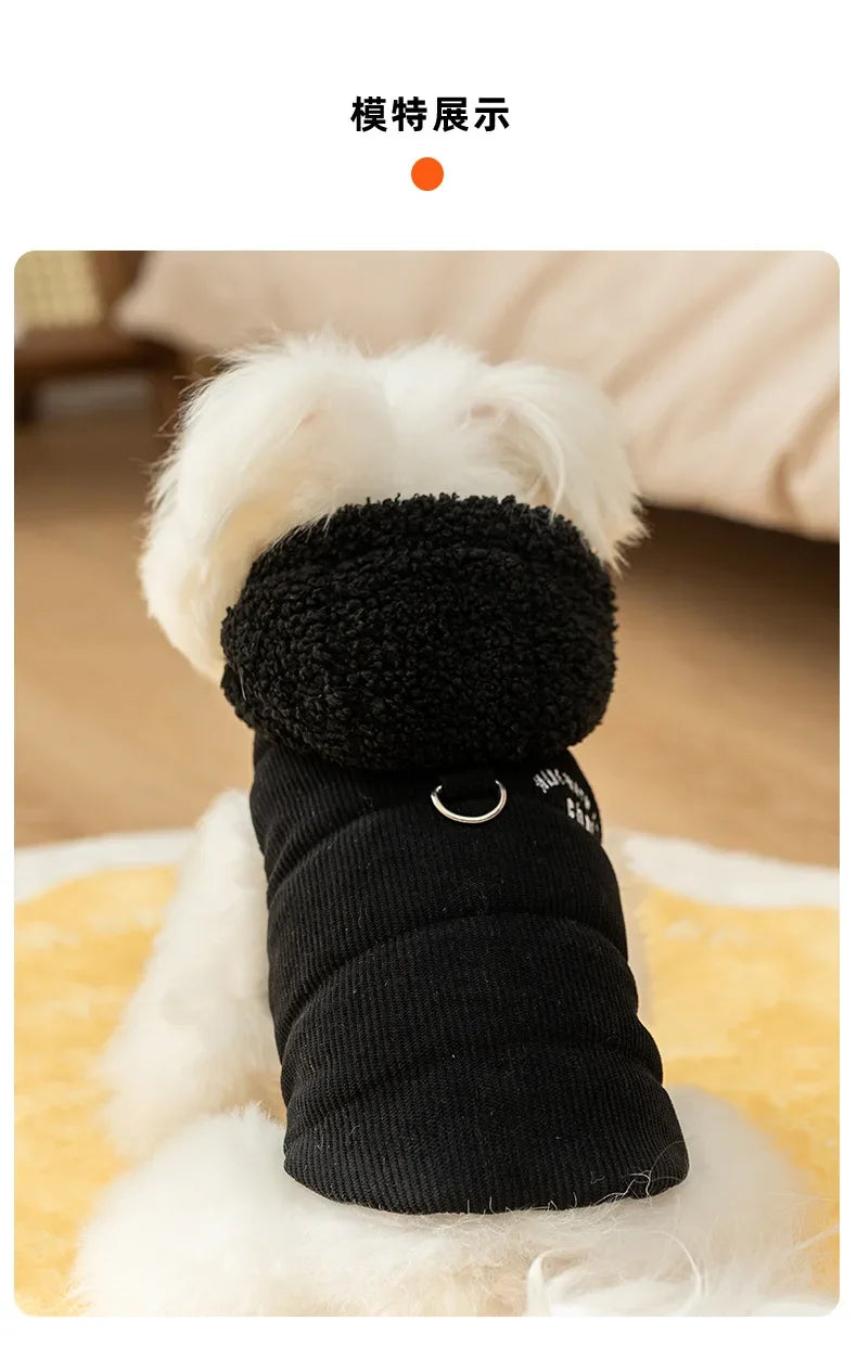 🧥 Quilted Dog Hoodie 🐾 | Warm Vest for Small Pets ❄️