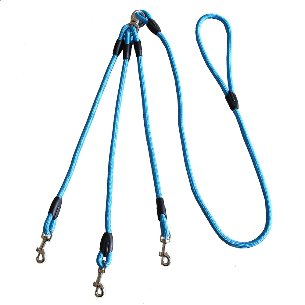 🐾 3-Way Dog Coupler Leash – No Tangle Splitter Triple Lead for Walking 3 Dogs or Cats 🐕