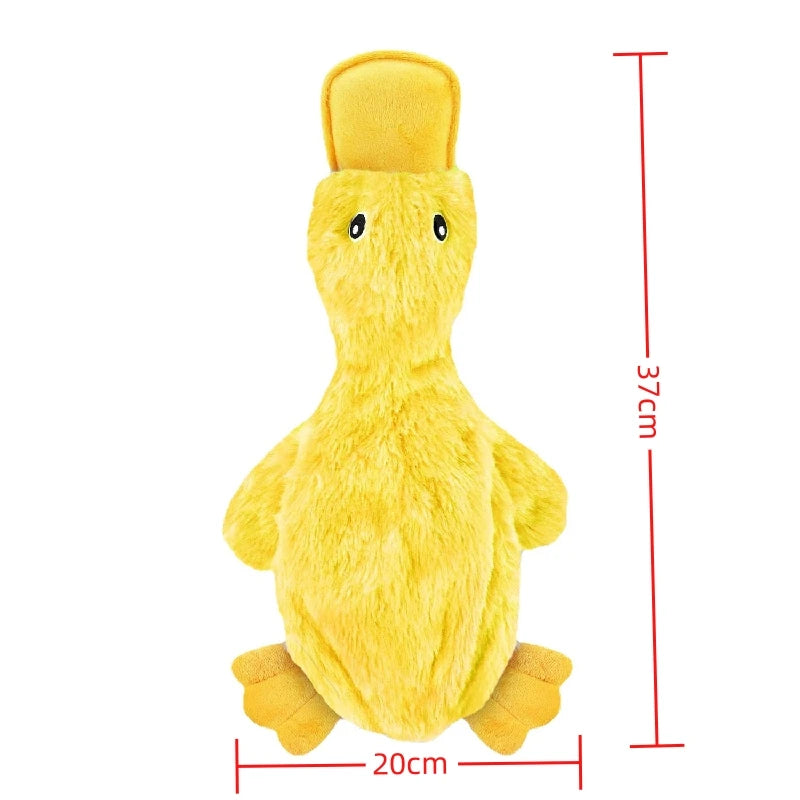 Plush Duck Dog Toy  🧸 Squeaky No-Stuffing Chew Toy for Puppies and Small Dogs
