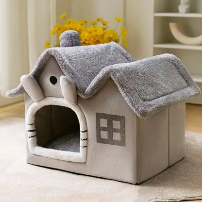 Foldable Dog House Warm Winter Pet Bed for Dogs & Cats