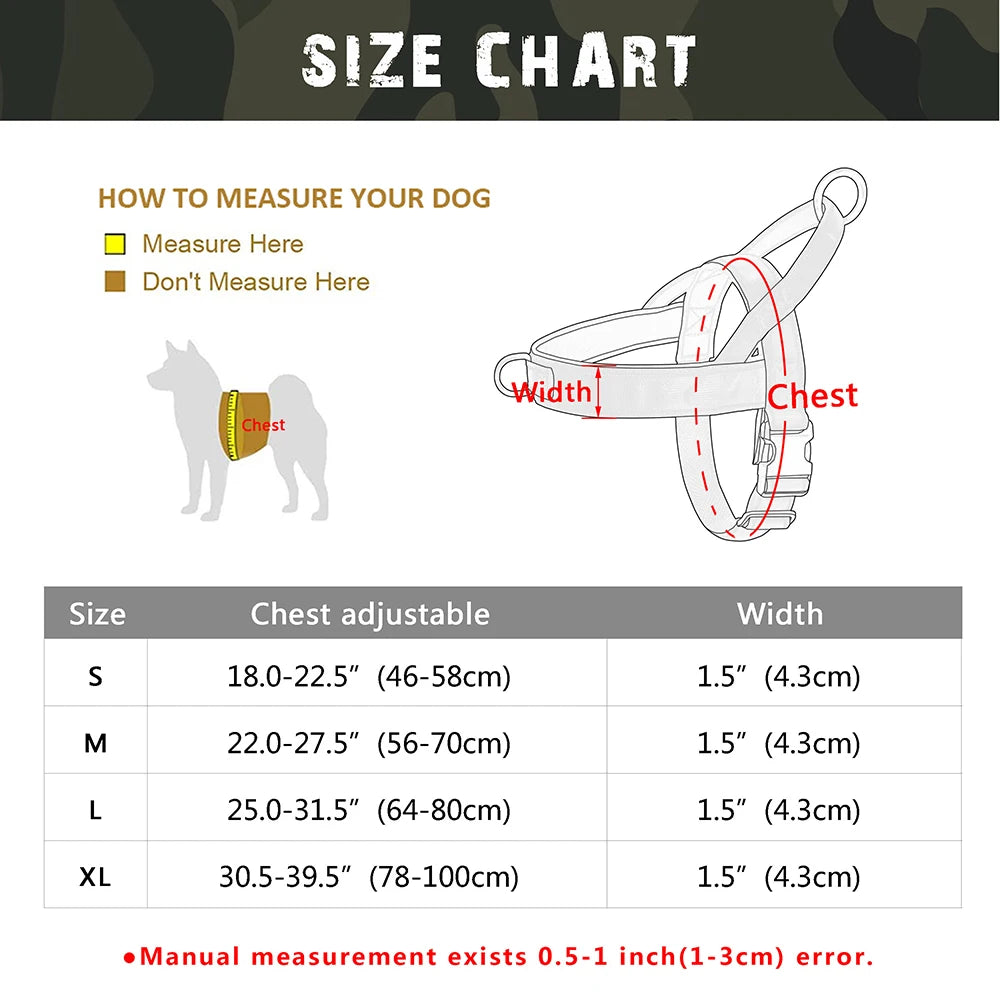 🐕 No-Pull Dog Harness 🦴 Reflective & Adjustable for Large Breeds