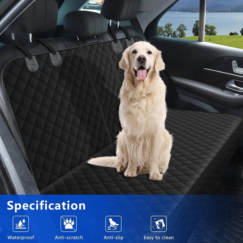🚗 Dog Car Seat Cover 🐶 Waterproof & Hammock Travel Mat for Small to Large Dogs