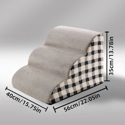 Pet Stairs for Small Dogs 🐾 1–3 Step Soft Washable Ladder