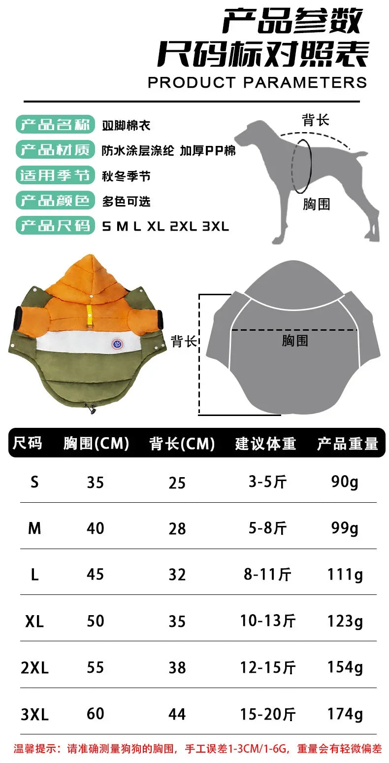 🧥 Dog Winter Jacket 🐶 Warm Padded Coat for Small & Medium Pets