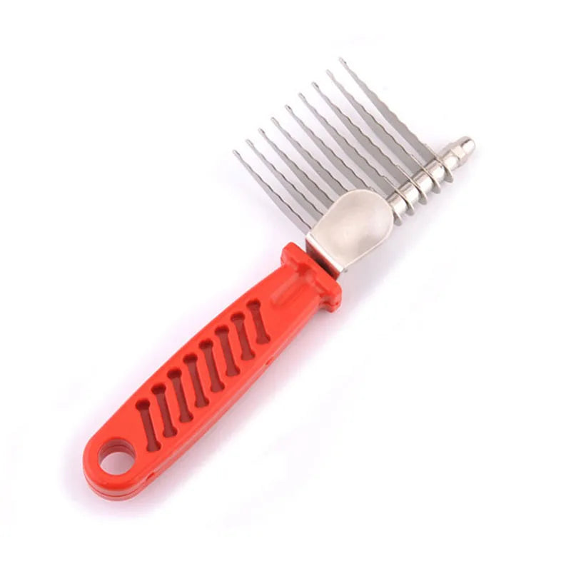 Pet Dematting Comb – Stainless Steel Grooming Rake for Dogs & Cats