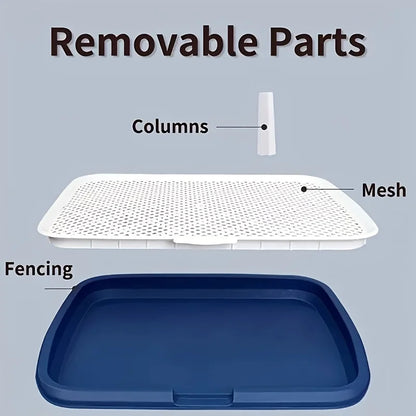 🐾 Reusable Dog Potty Toilet Tray with Mesh Net | Indoor Training Pad Holder 🐾