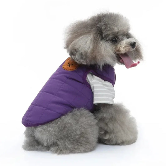 🧥 Winter Dog Jacket 🌟 Reflective Harness Coat with Zipper for Small Pets