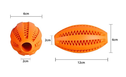 Dog Chew Ball Toy Tough Rubber Dental Ball