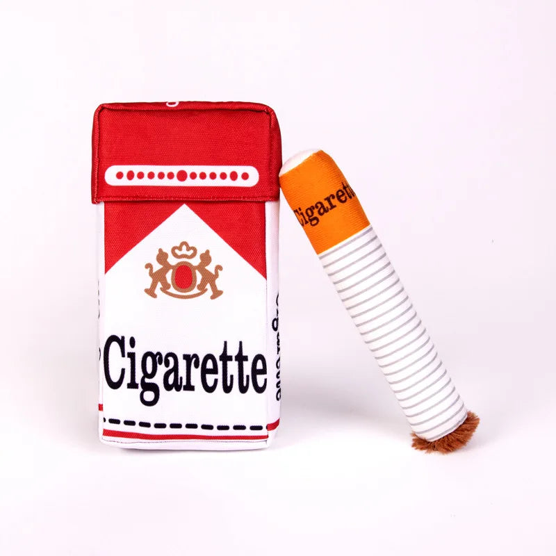 Funny Cigarette Plush Dog Toy  ✨ Soft Chew Toy for Dogs and Puppies, Imitation Design for Teething & Play