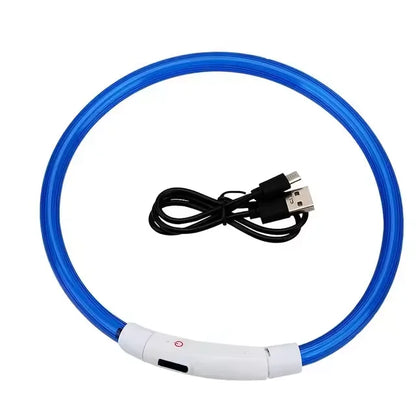 💡 LED Light-Up Dog Collar 🐕 USB Rechargeable & Cut-to-Fit | Night Safety