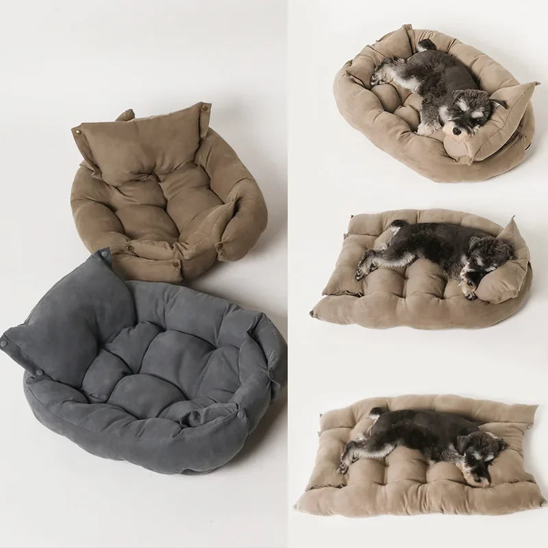 Foldable Pet Nest Bed 🐶 Cozy & Stylish Sofa Mat for Cats & Dogs 🐾