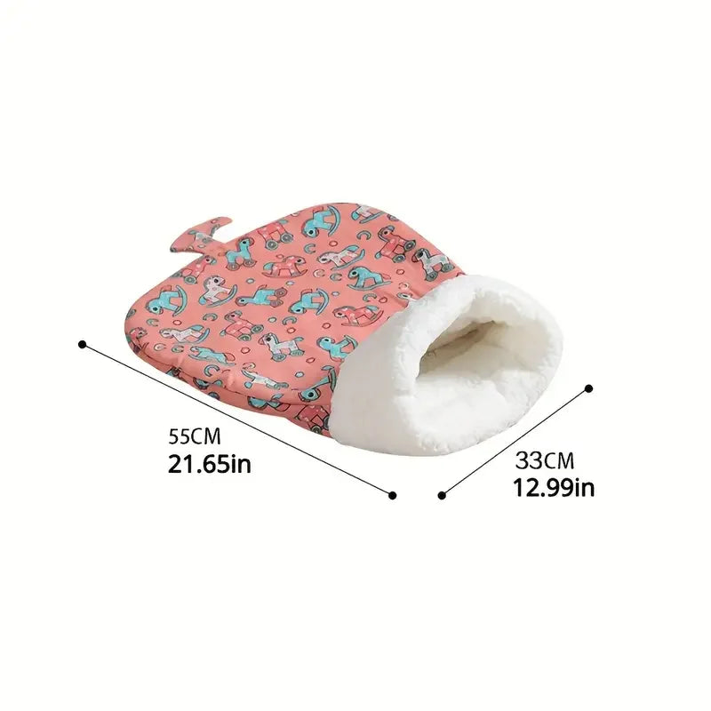 Cozy Plush Pet Sleeping Bag 🌟 Soft Tunnel Bed for Cats & Small Dogs