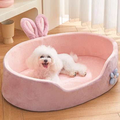 🐾 Soft Detachable Pet Bed 💖 Washable All-Season Bed for Small Dogs & Cats