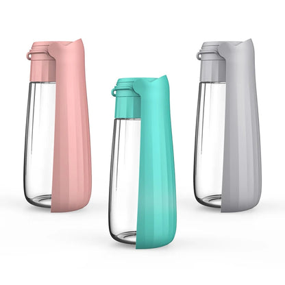 Portable foldable pet water bottle travel cup for dogs and cats leakproof dispenser for outdoor use
