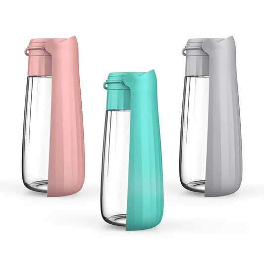 Portable foldable pet water bottle travel cup for dogs and cats leakproof dispenser for outdoor use

