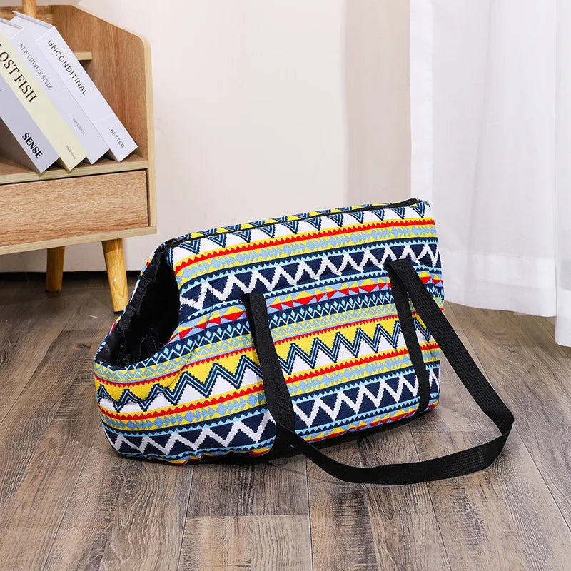 🐾 Retro Style Pet Carrier Bag – Soft Shoulder Tote for Cats & Dogs 👜