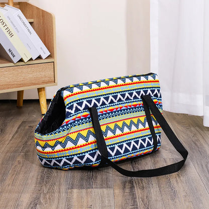 🐾 Retro Style Pet Carrier Bag – Soft Shoulder Tote for Cats & Dogs 👜