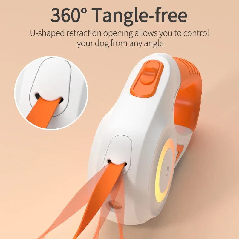 LED Dog Leash 🌈 Retractable & Rechargeable Light-Up Lead (3M/5M)