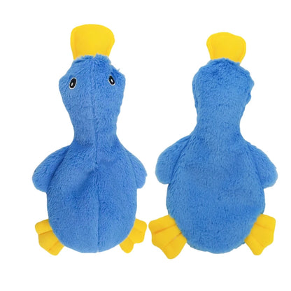 Plush Duck Dog Toy  🧸 Squeaky No-Stuffing Chew Toy for Puppies and Small Dogs
