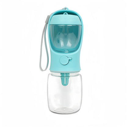 🐾 Portable Pet Water Bottle with Food Storage – Travel Feeder for Dogs & Cats 🚰