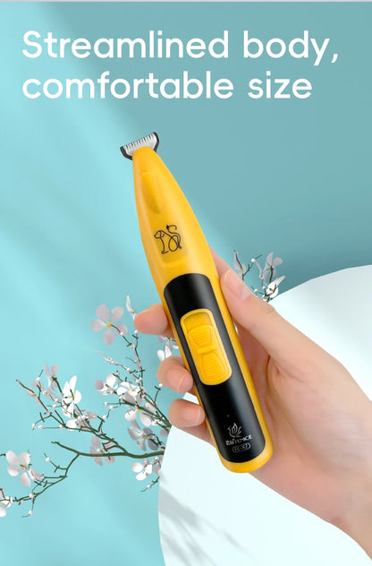 🔦 Pet Paw Trimmer 🐾 LED Grooming Clipper with 2 Speeds & Wide Blade