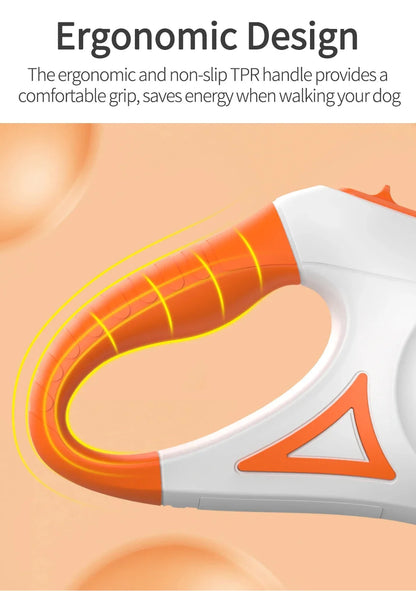 LED Dog Leash 🌈 Retractable & Rechargeable Light-Up Lead (3M/5M)