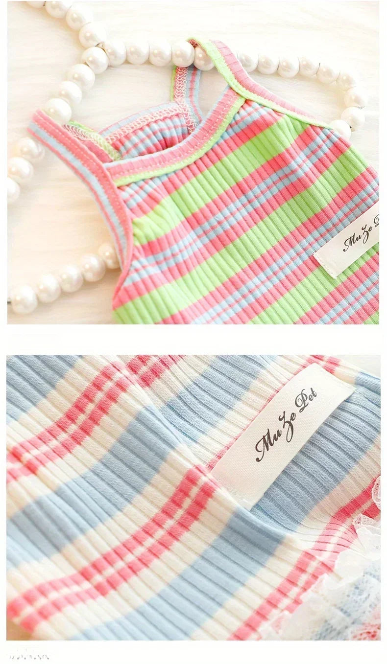 👗 Small Dog Princess Dress ✨ Lace Summer Outfit for Puppies & Cats
