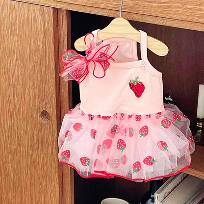 🌞 Sunflower Summer Dog Dress 🌻 Cute Mesh Princess Skirt for Small Dogs & Cats