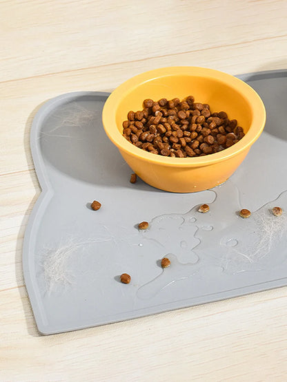 🧼 Waterproof Pet Feeding Mat 🐾 Non-Slip Silicone Placemat for Dogs & Cats