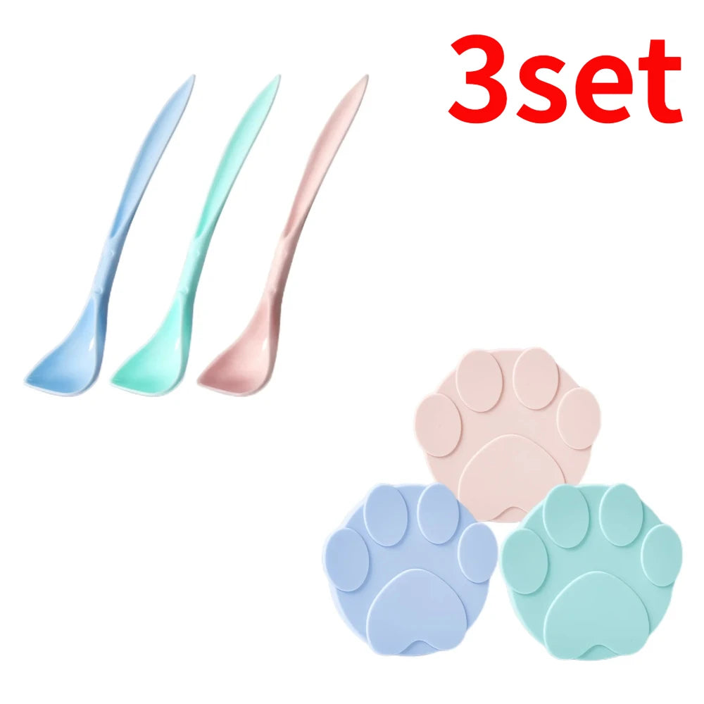 🐾 Silicone Pet Can Lids & Spoon – 2-in-1 Food Sealer Cover for Dogs & Cats 🥣