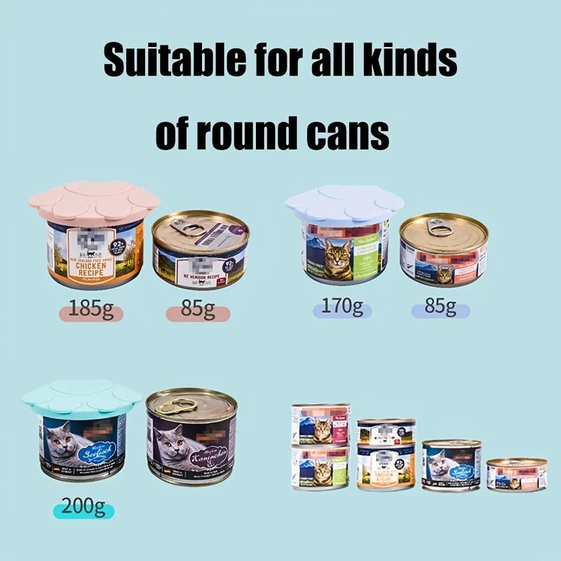 🐾 Silicone Pet Can Lids & Spoon – 2-in-1 Food Sealer Cover for Dogs & Cats 🥣