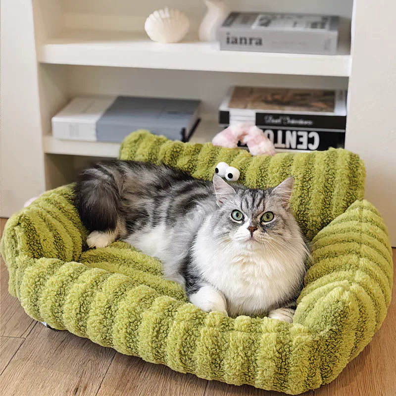 🛋️ Soft Sofa-Style Pet Bed 🐶 Warm & Stylish Winter Nest for Small Dogs & Cats