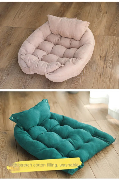 Foldable Pet Nest Bed 🐶 Cozy & Stylish Sofa Mat for Cats & Dogs 🐾