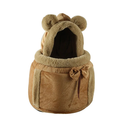 Dog Carrier Backpack – Winter Warm Travel Bag for Small Pets