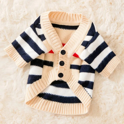 🧶 Striped Pet Sweater – Soft & Stylish Comfort for Small Pets