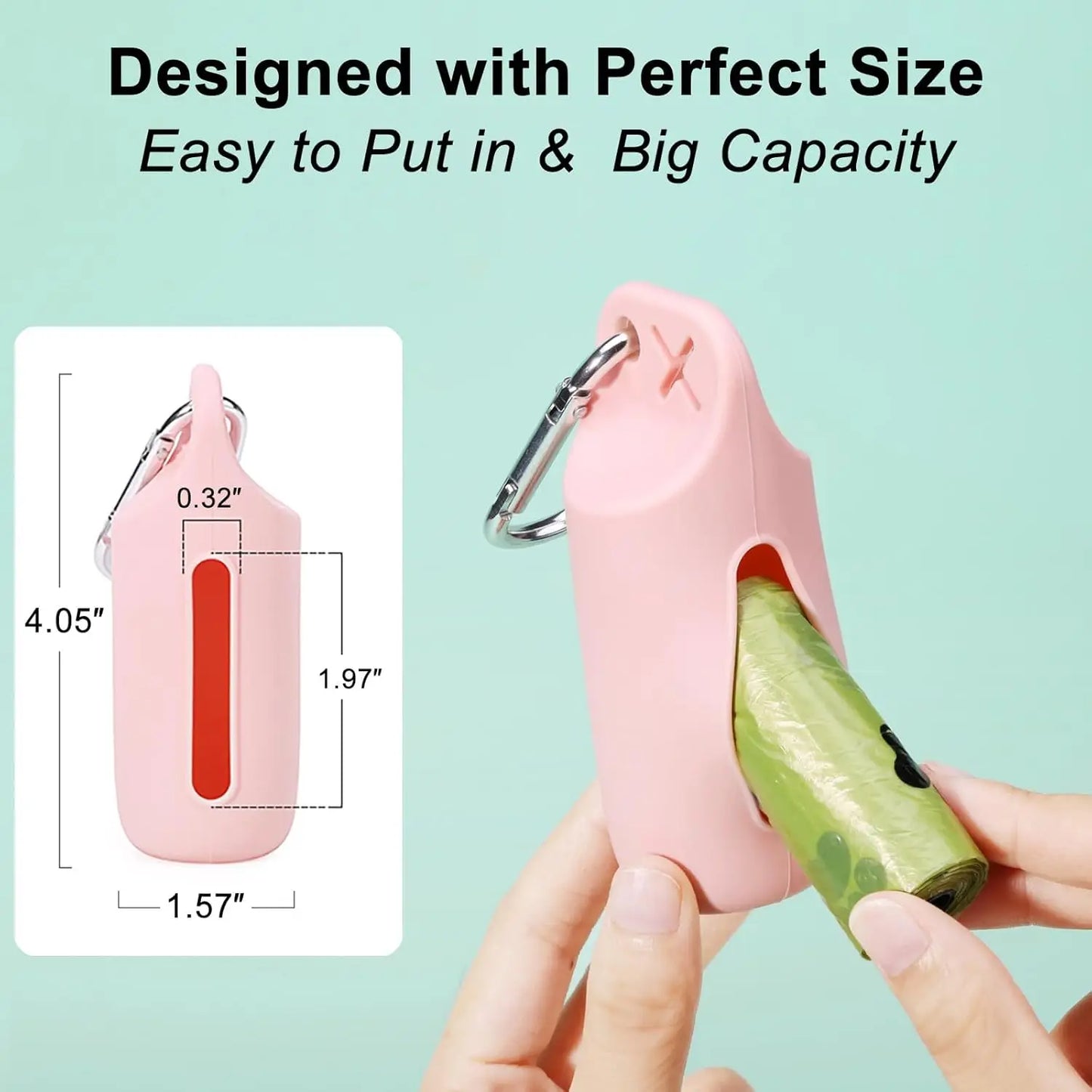 🐶 Silicone Dog Poop Bag Holder – Portable Waste Bag Dispenser Box 🧴