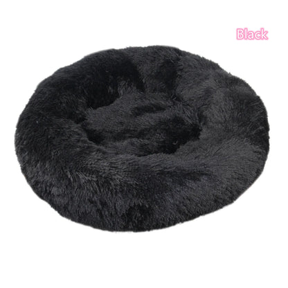 🛏️ Plush Donut Pet Bed 🐶🐱 Ultra-Soft & Washable Calming Bed for Cats and Dogs