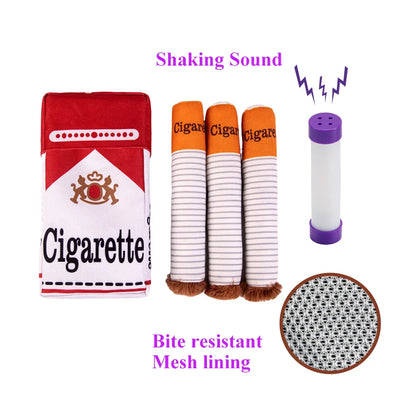Funny Cigarette Plush Dog Toy  ✨ Soft Chew Toy for Dogs and Puppies, Imitation Design for Teething & Play
