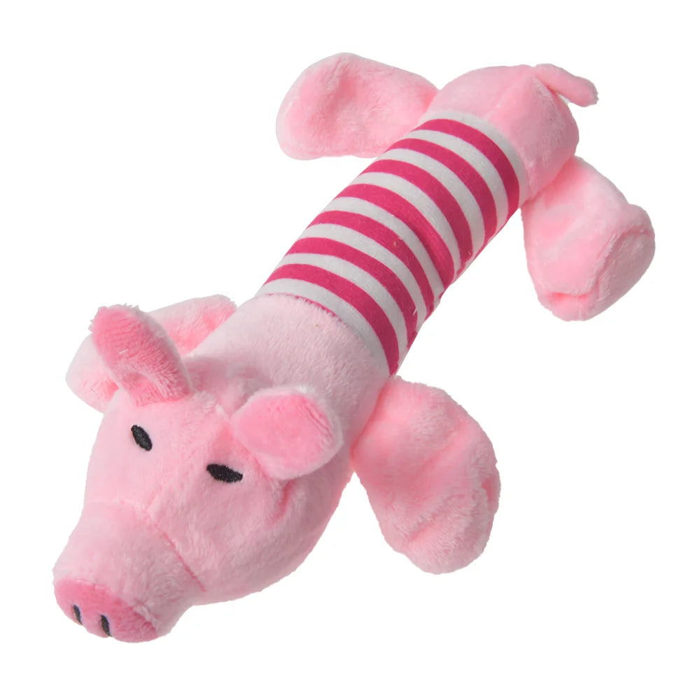 Plush Dino Chew Toy – Soft Squeaky Dog Play Companion – Brown