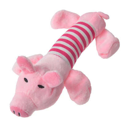 Plush Dino Chew Toy – Soft Squeaky Dog Play Companion – Brown