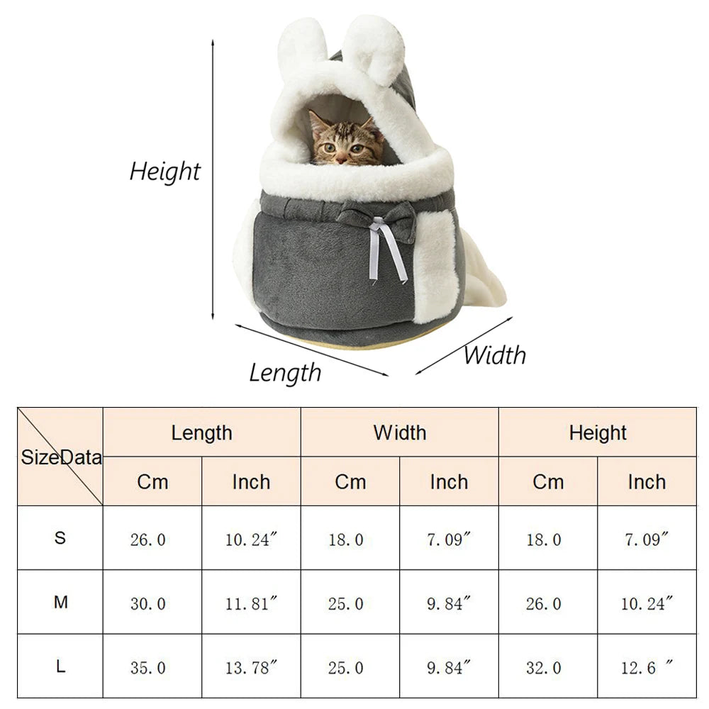 Dog Carrier Backpack – Winter Warm Travel Bag for Small Pets