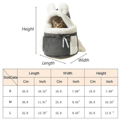 Dog Carrier Backpack – Winter Warm Travel Bag for Small Pets